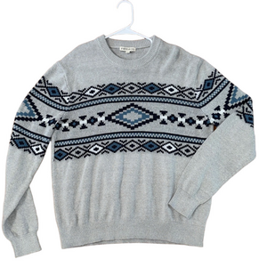 FRYE Gray Blue Knit Sweater Size Large